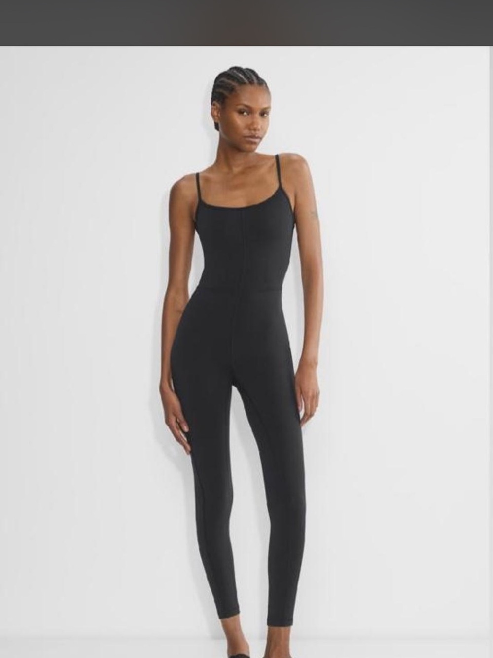 Aritiza Black Womens Slim Jumpsuit - Sleek Stretch Onesie